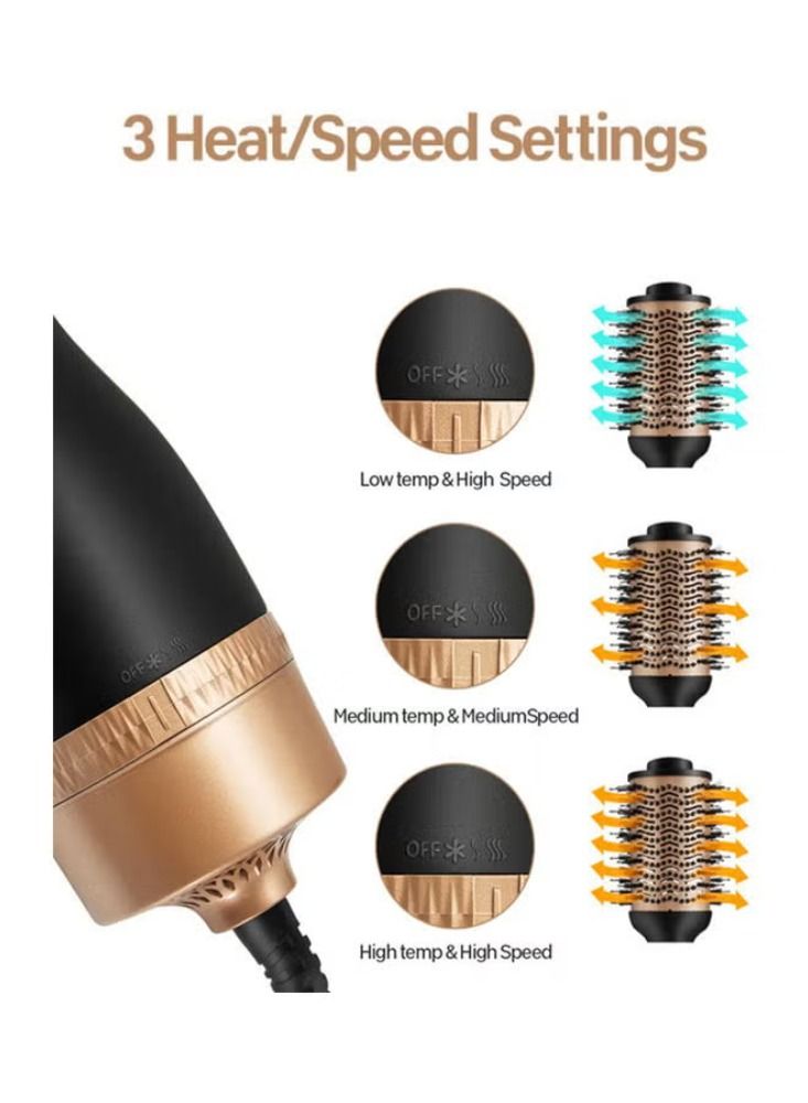 Dreamzon Professional One Step Blow Hair Dryer with Straightener and Curling Comb Black/Brown 38cm - Image 2