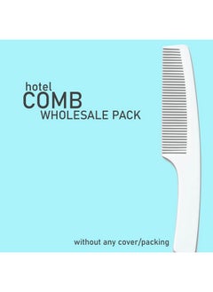 Old Tree Old Tree White Handel Hotel Comb (Pack of 50)- Perfect for Hotel Accessories | Hotel Amenities | Guest House Kit | Toiletries Kit | Clubs | NGO | Resort | Hotel | Hospital | Salons | Gyms | Travel Agency | Travel Use | Hotel Guest Amenity | White Handle Comb Size 18.5 x 3.5 cm (Without Cover)  - Image 2