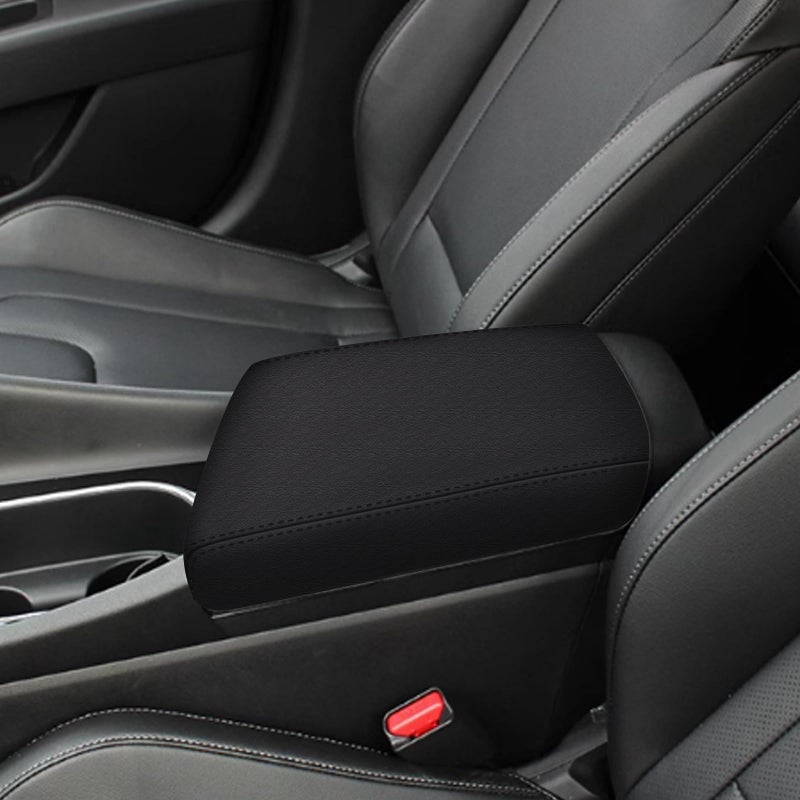faccaibbg Leather Armrest Cover for 20212025 Hyundai Elantra AccessoriesBlack Custom Fit Waterproof AntiSlip Console Protector Easy InstallationOnly Fit for LeftHand Automatic Brake