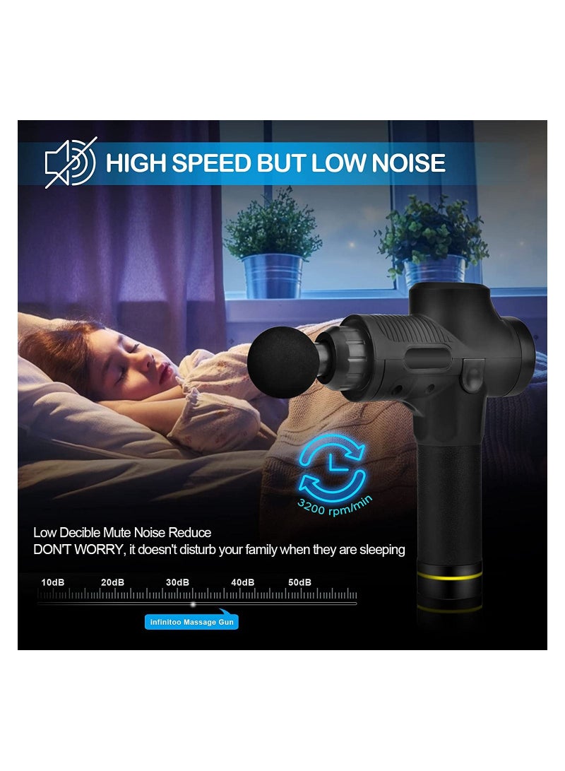 Deep Tissue Muscle Massager with 8 Massage Heads & 30 Speed, Percussion Body Vibration Massager Tool for Stiffness, Pain Relief, - Image 2