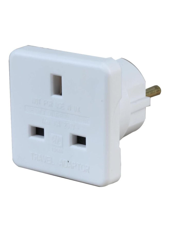 ACE European Travel Adaptor White 4.14 x 11.4 x 19 cm TAEUR-ASS  - Image 1