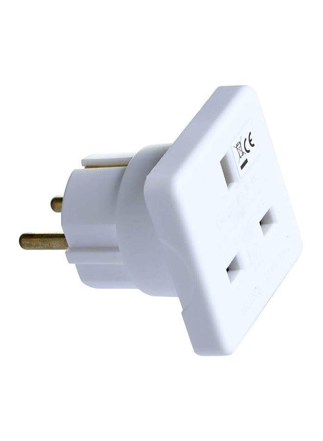 ACE European Travel Adaptor White 4.14 x 11.4 x 19 cm TAEUR-ASS  - Image 2