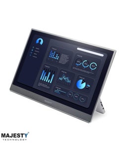 Majesty "Majesty 15.6-inch Portable Full HD Screen - Lightweight with aluminum frame and base, includes a carrying bag, perfect for laptops, smartphones, and gaming devices, offering high-definition display for on-the-go use."  - Image 1