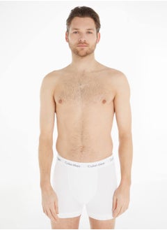 CALVIN KLEIN Men's 3 Pack Trunks - Cotton Stretch, Black/White/ Grey  - Image 3