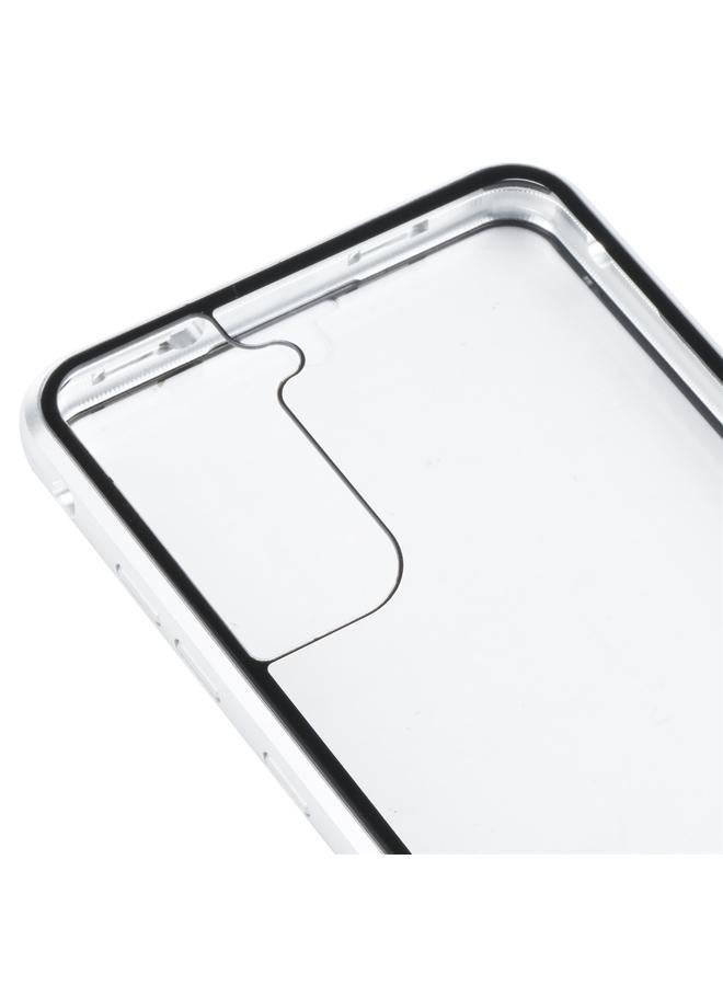 اس-توب جراب لهاتف Samsung Galaxy S21 FE 5G HD مصنوع من المعدن المغناطيسي والزجاج المقوى - Image 5