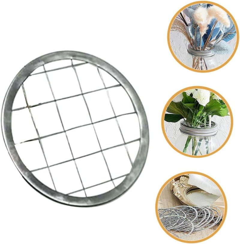 High strength upgraded material MAGICLULU 50pcs Flower Frog Lid Inserts Reusable Floral Grid for Jars for Arranging Flowers Office and Easy to Clean Single & bulk use compatible All item simple matching build All climate suitability Scheduled warehouse deliver UV resistant All usage compatible Ventilated design Stable inert material Fixed & portable compatible Practical design alternatives Global standard processed material General purpose design Nationwide warehouse layout Anti slip Natural material Flexible anti-break Stable local goods source Market demand focused build Classic trendy design picks Gulf mainstream practical design All season compatible build Strong durable raw material Durability boost selected material Licensed warehouse stored goods - Image 5