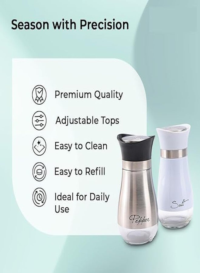 MATSON Salt & Pepper Shakers Set | Salt & Pepper Dispenser | Moisture-Proof Seasoning Shakers Set | Perfect Pour Holes for Kitchen Dining Table Restaurant. (Pack of.1) - Image 4