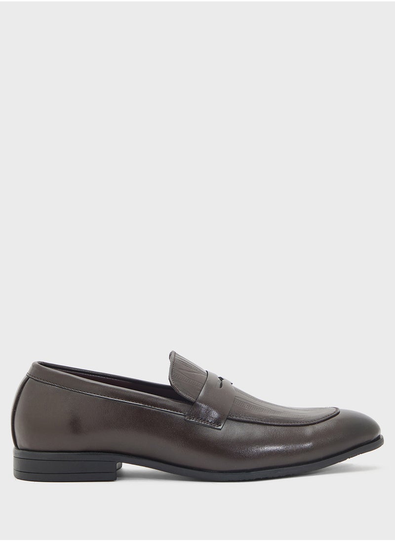 Robert Wood Texture Detail Classic Formal Slip Ons  - Image 1
