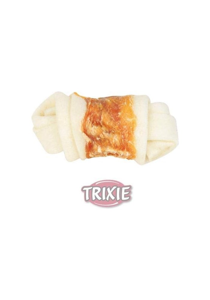 Trixie Denta Fun Knotted Chicken Chewing Bones Dog Chews - 11CM - Image 1