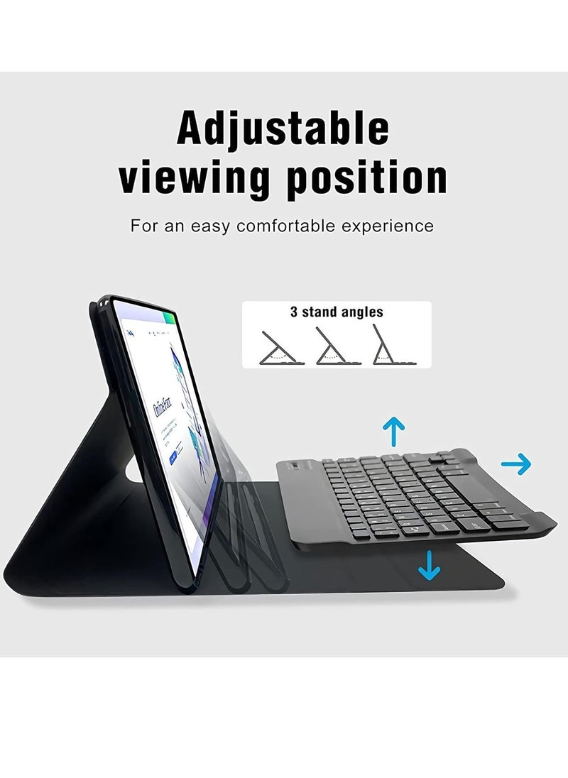 ELTRAZONE - Keyboard Case Compatible with Samsung Galaxy Tab A8 10.5 Inch 2022 & Built-in S Pen Holder - Slim Smart Cover with Detachable Bluetooth Keyboard and Mouse - Image 1