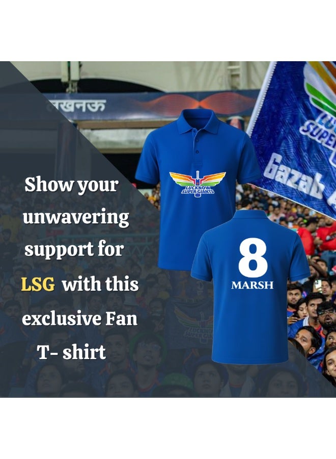 PRINTSHOP4ME Lucknow Cricket Men's Dry-Fit Polo Neck T-Shirt|Tshirt With Cap|Soft&Breathable Sportswear For Cricket Lovers|Wear It For Games - Image 5