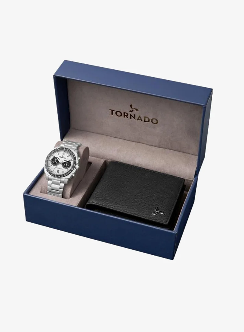 TORNADO Men's Solid stainless steel Chronograph Watch T25104S-SBSW-B - 42mm