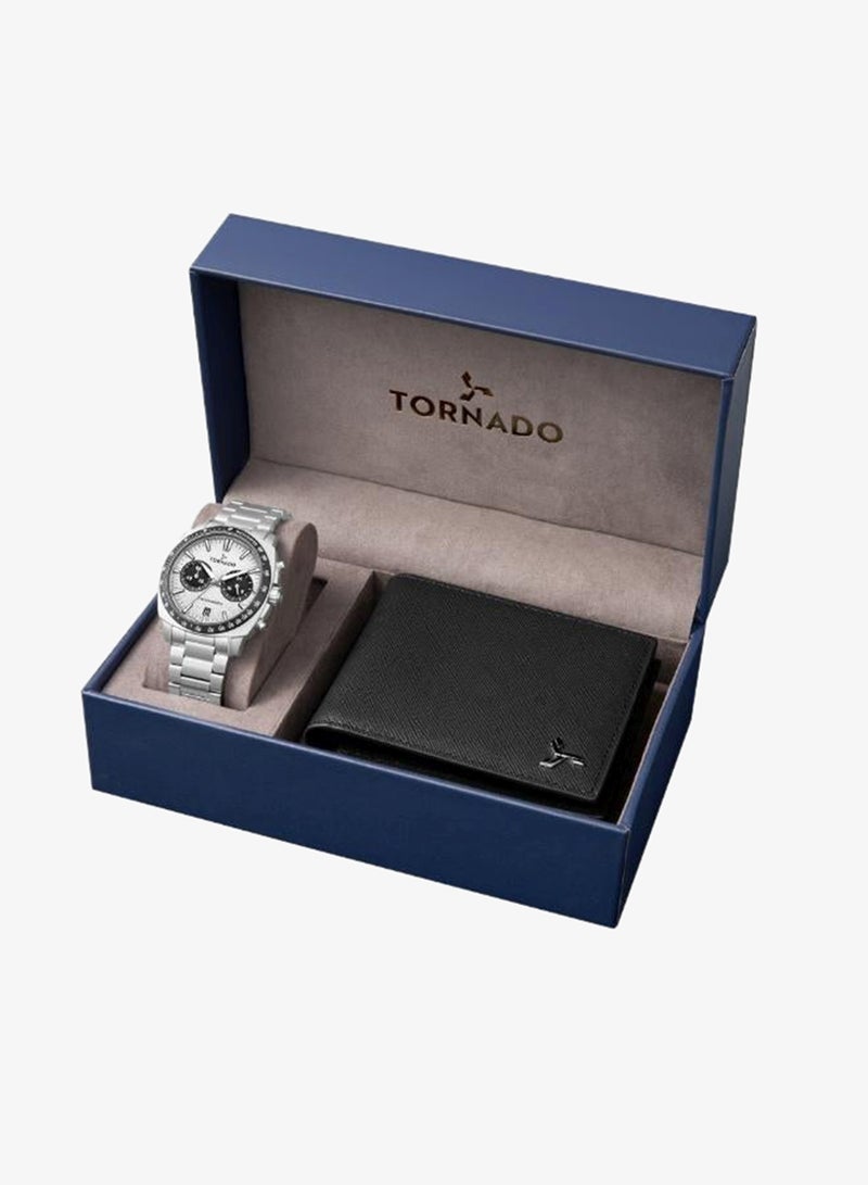 TORNADO Men's Solid stainless steel Chronograph Watch T25104S-SBSW-B - 42mm - Image 1