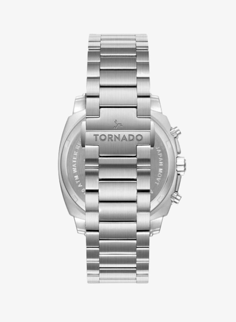 TORNADO Men's Solid stainless steel Chronograph Watch T25104S-SBSW-B - 42mm - Image 5
