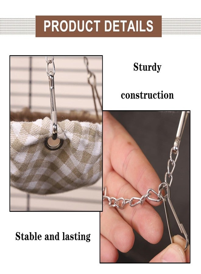 VrotQyn1 Pcs Khaki Waterproof Bird Hammock Bed for Cage, Sturdy Non-Collapsible Bottom Hanging Swing Nest, Small Parrot Sleeping Hut for Conures, Budgies, Parakeets, Canaries & Finches - Image 4