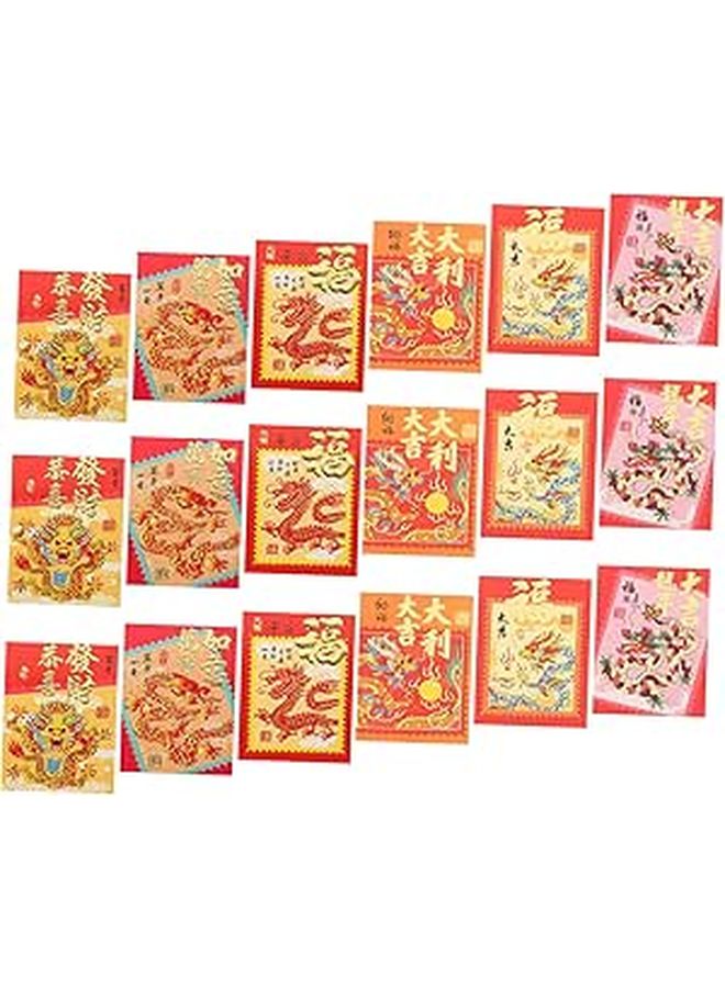 30pcs Chinese Red Envelopes Lunar New Year Dragon Money Holder Gift Bags - Image 1