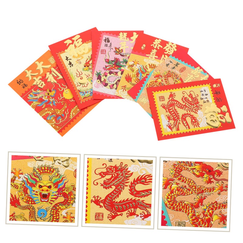 30pcs Chinese Red Envelopes Lunar New Year Dragon Money Holder Gift Bags - Image 4