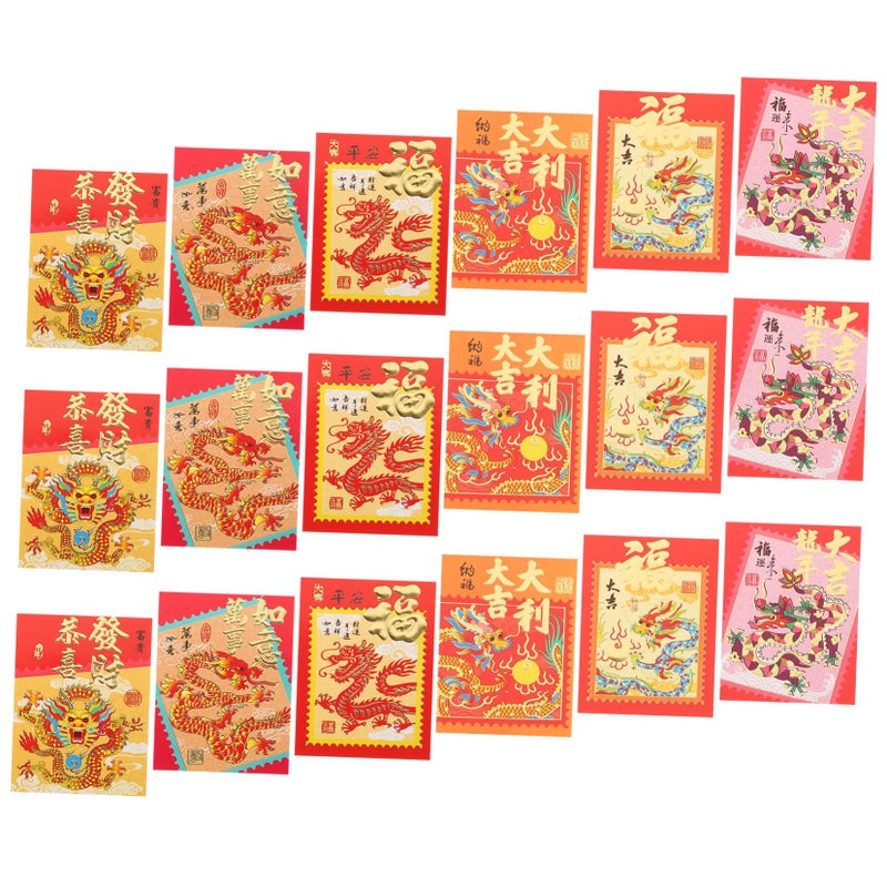 30pcs Chinese Red Envelopes Lunar New Year Dragon Money Holder Gift Bags - Image 2