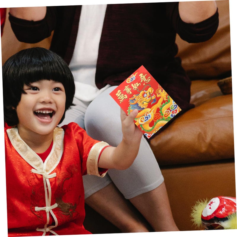30pcs Chinese Red Envelopes Lunar New Year Dragon Money Holder Gift Bags - Image 5