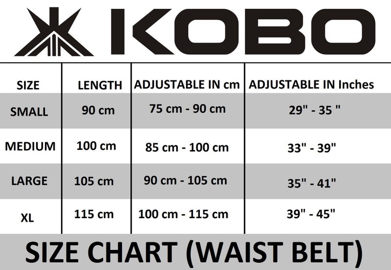 Kobo WTB-03 Neoprene Gym Belt, Large (Black) - Image 3