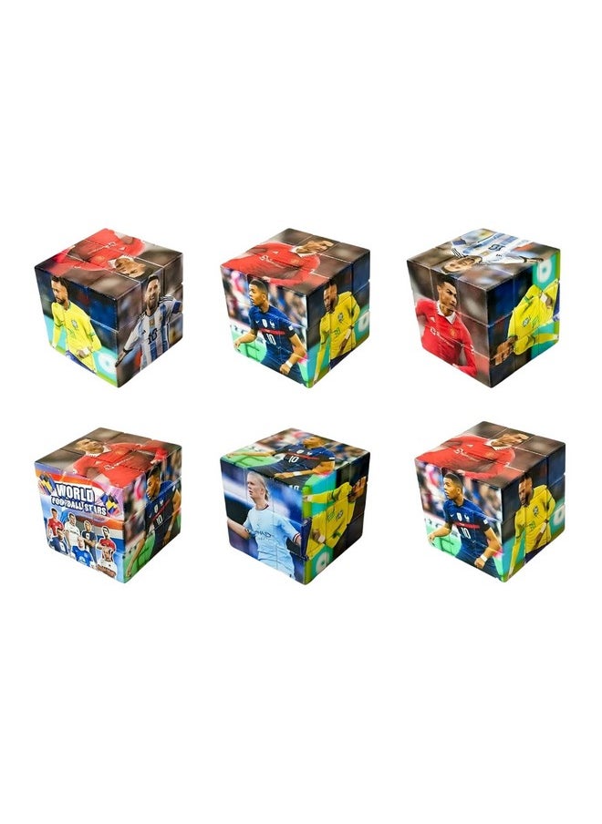Birthday Popper - Birthday Popper Football Theme Speed Cubes | Set of 6 | Birthday Return Gifts for Kids | Stress Buster Puzzle Toys - Image 1