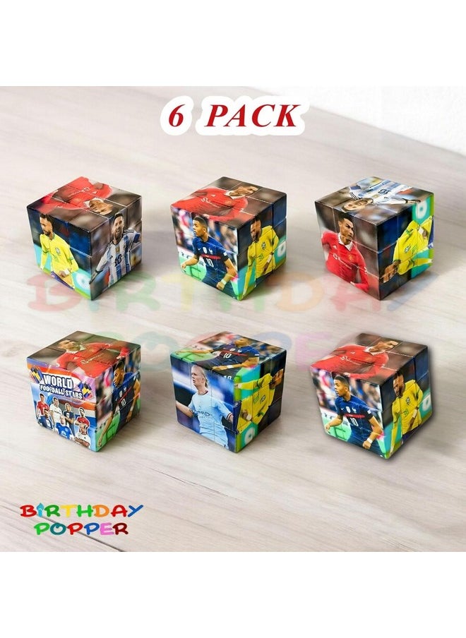 Birthday Popper - Birthday Popper Football Theme Speed Cubes | Set of 6 | Birthday Return Gifts for Kids | Stress Buster Puzzle Toys - Image 1
