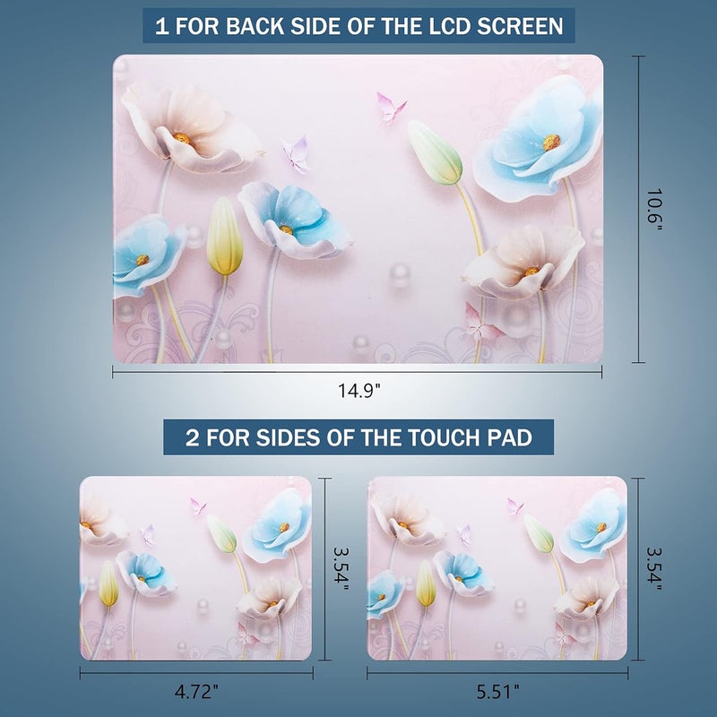 ICOLOR Laptop Skin Sticker Decal 12 13 13.3 14 15 15.4 15.6 inch Personalized Universal Notebook Vinyl Skin Stickers Cover Art Decal Computer Protector (Lotus) - Image 3