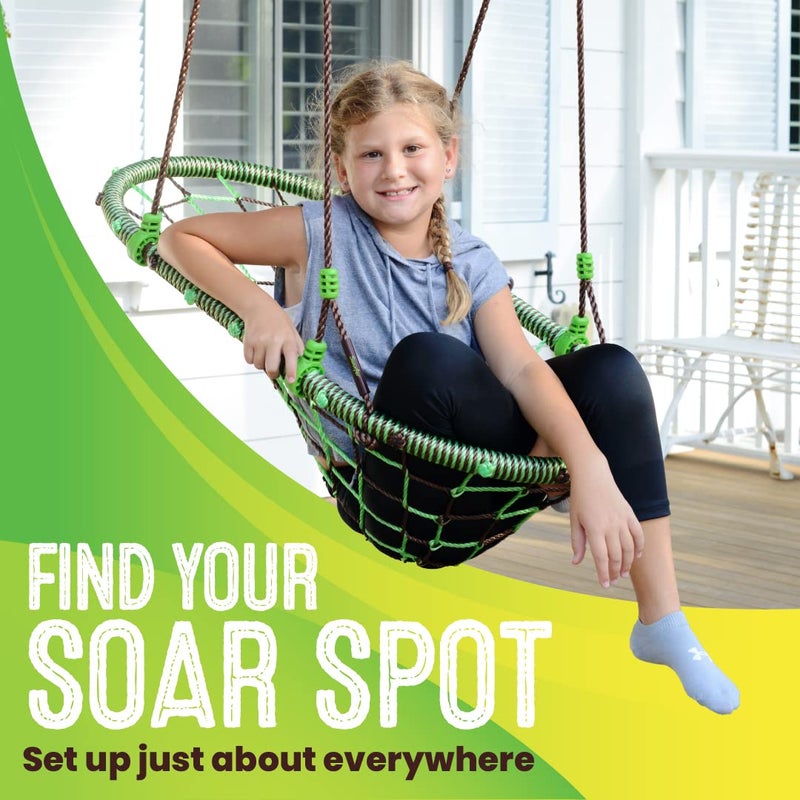 Swurfer Tree Swing â€“ Swing Chair, Outdoor Swings for Kids, Tree Swings for Kids and Adults Outdoor, Weather Resistant, Heavy Duty Metal Frame Multi-Position, Ages 4 and Up, Holds up to 200lbs - Image 5