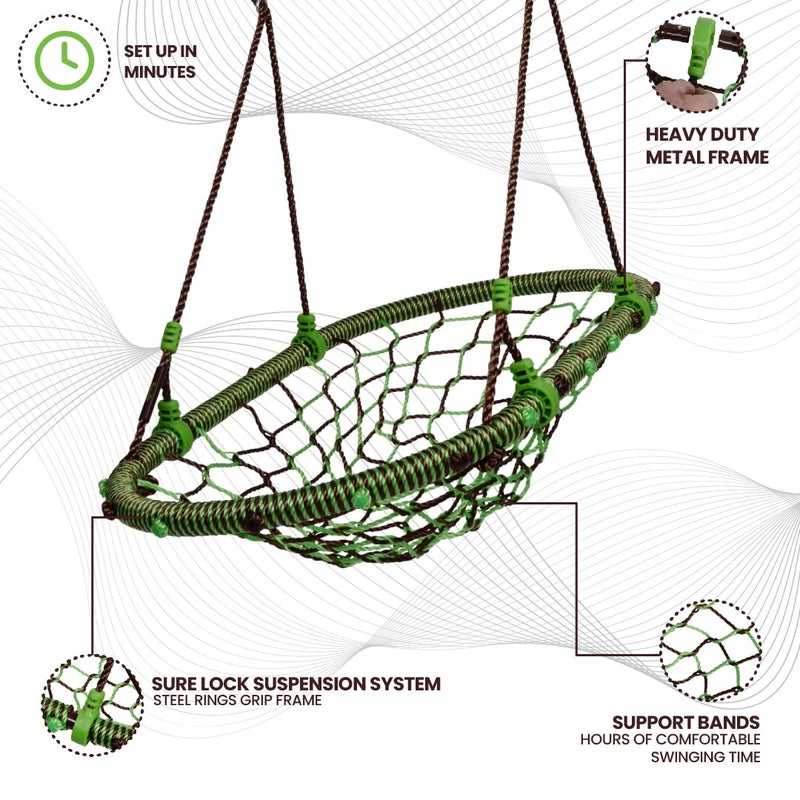 Swurfer Tree Swing â€“ Swing Chair, Outdoor Swings for Kids, Tree Swings for Kids and Adults Outdoor, Weather Resistant, Heavy Duty Metal Frame Multi-Position, Ages 4 and Up, Holds up to 200lbs - Image 4