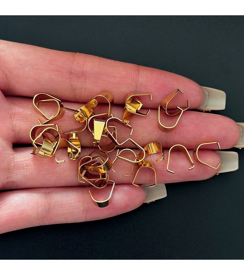 18K Gold Plated Stainless Steel Jewelry Clasps Golden 8.7mm 10 Pcs for DIY Bracelet Necklace Earring - Image 2