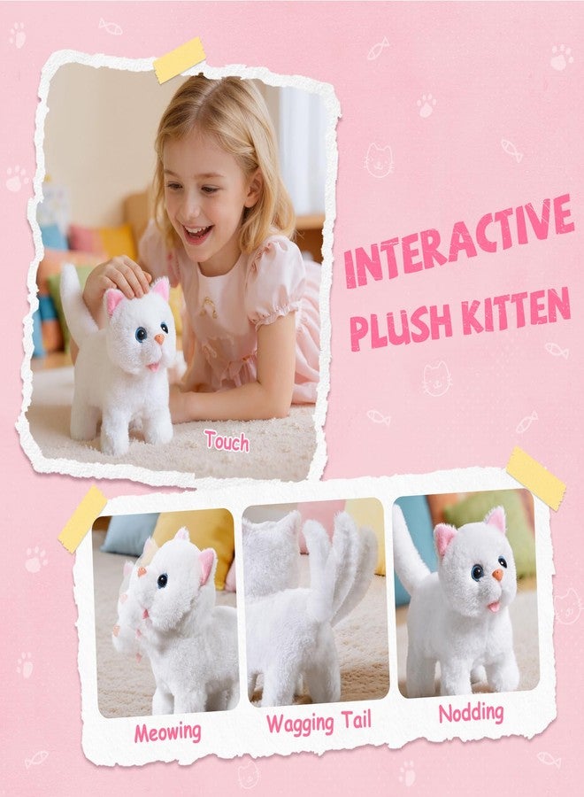 MEWOCHEE Cat Toys for Kids Girls 3 4 5 6 Year old, Interactive Toy Cat with Walking and Meowing, Electronic Robot Stuffed Cat, Pretend Play Toys for Toddler 3-5 6-8, Idea Birthday Gifts for 5 Year old Girls - Image 5