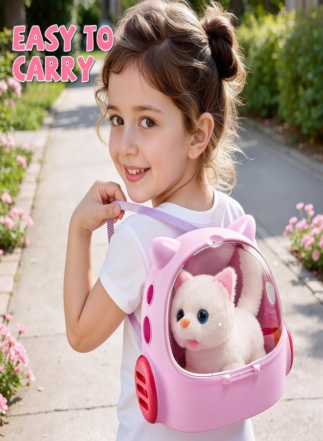 MEWOCHEE Cat Toys for Kids Girls 3 4 5 6 Year old, Interactive Toy Cat with Walking and Meowing, Electronic Robot Stuffed Cat, Pretend Play Toys for Toddler 3-5 6-8, Idea Birthday Gifts for 5 Year old Girls - Image 3