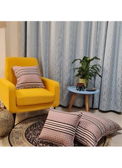 Somerfield Pack of 3 Throw Floor & Sofa Cushions with Cushion Covers - Modern & Decorative Patterns - For Room, Bed Room, Living Room - 02 Sofa Cushions 45X45 Cm + 01 Floor Cushion 70X70 Cm (Design 5) 
