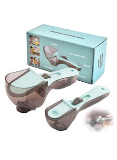 Teaspoon Measuring Spoon, Adjustable Measuring Cup & Spoon, Cooking Baking Kitchen Metric Ml, Ounce Measurements for Solids/Powders/Liquids