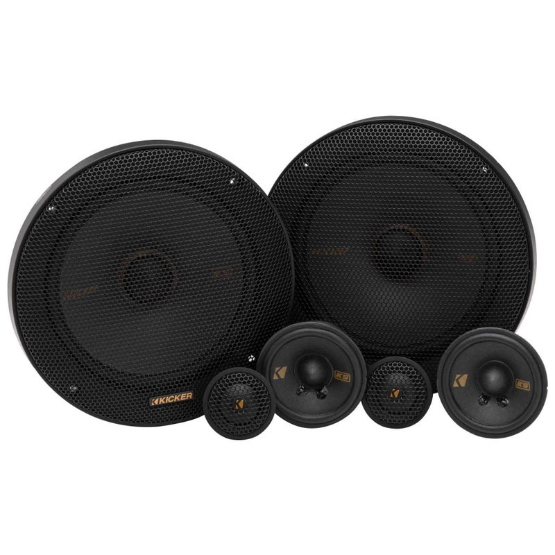 KICKER 51KSS365 KSSeries 65 Woofer 275 Midrange and 1 Tweeter 3Way Component System 4Ohm Pair