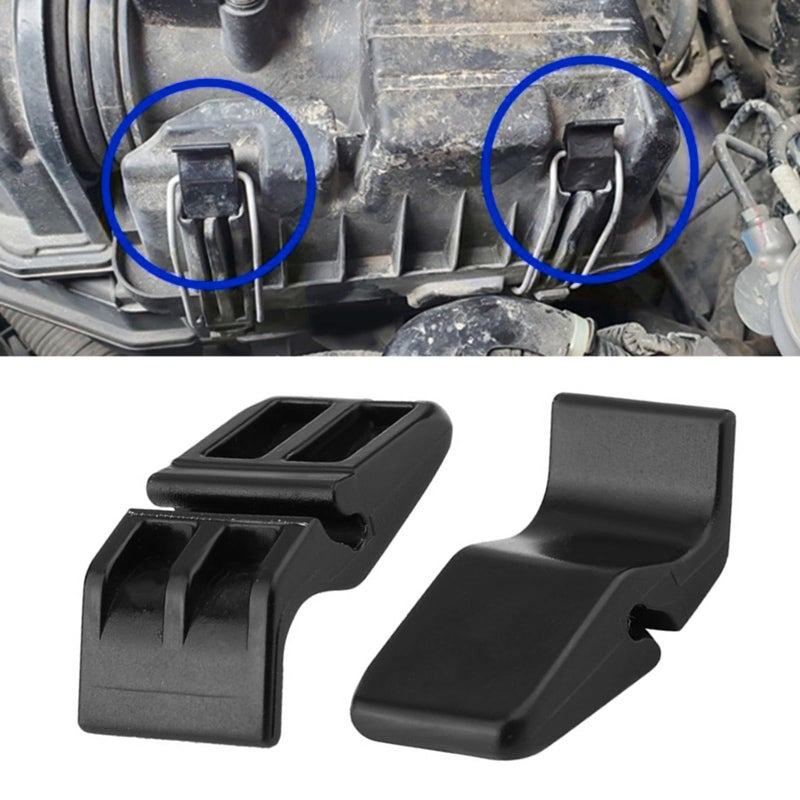 dawfall 2 PCS Car Air Filter Clip Intake Filter Box Housing Assembly Clip Air Filter Box Accessory Clip Replacement Parts Compatible with Honda Accord Odyssey Fit City Binzhi XRV Black