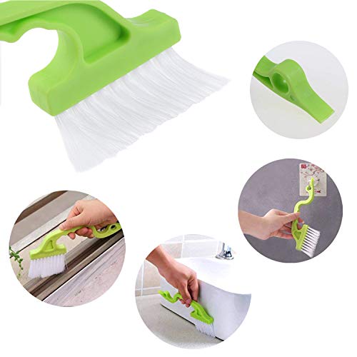 Runloon 8 Pcs Hand-held Groove Gap Cleaning Tools,Door Window Track Cleaning Tools Groove Corner Crevice Cleaning Brushes for Sliding Door/Tile Lines/Shutter/Car Vents/Air Conditioner/Keyboard - Image 4