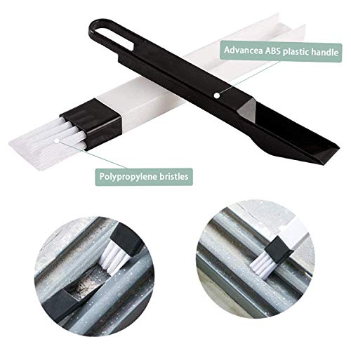 Runloon 8 Pcs Hand-held Groove Gap Cleaning Tools,Door Window Track Cleaning Tools Groove Corner Crevice Cleaning Brushes for Sliding Door/Tile Lines/Shutter/Car Vents/Air Conditioner/Keyboard - Image 3