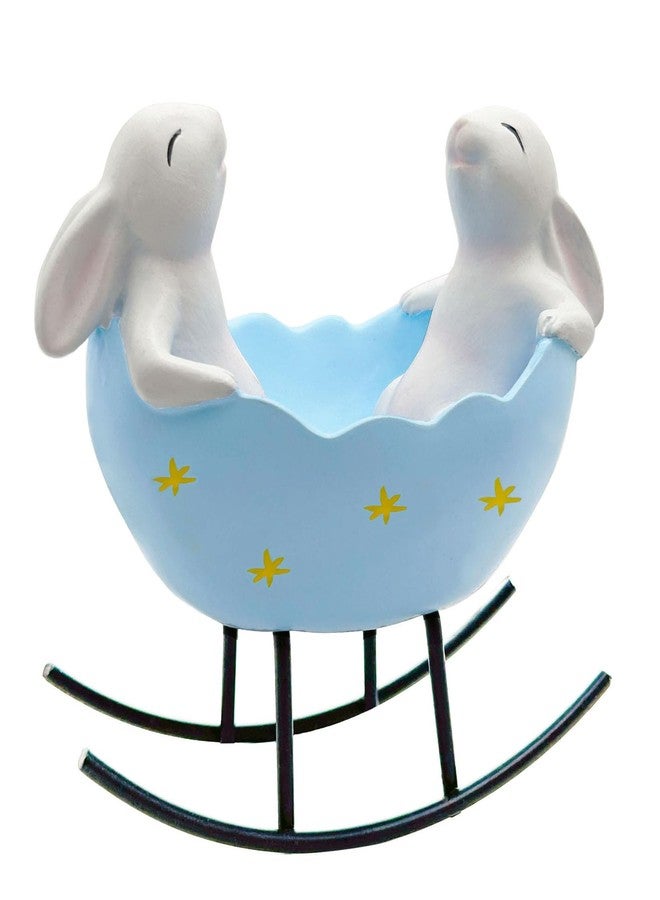 realideas Easter Bunny Candy Dish, Easter Serving Dish, Decorative Bowls Spring Indoor Home Decor Bunny Figurines Rabbit Candy Dish Serving Bowl - Home Decor Centerpiece Bunny Collectible Figurines - Image 1