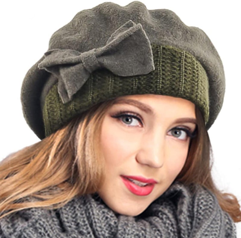 VECRY Women's 100% Wool Bucket Hat Felt Cloche Beret Dress Winter Beanie Hats - Image 1