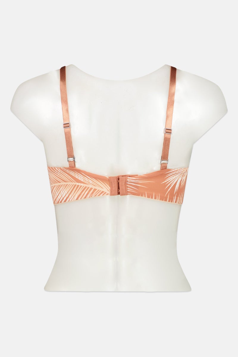 TRIUMPH Women Allover Print Padded Non Wire Bra, Multicolor - Image 2