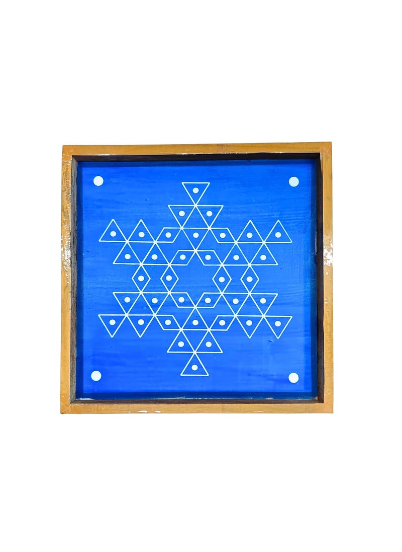 anciently Anciently Star Flower Padi Kolam Rangoli Stencil Wooden, Rangoli Sacha Wooden, 1 Piece (10x10 Inches)  - Image 4
