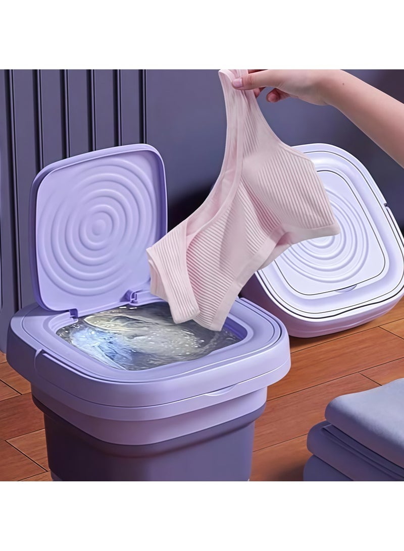 Portable mini folding underwear washing machine, automatic drum-type household folding underwear washing machine, baby clothes washing machine, suitable for travel, camping, apartment and dormitory use. - Image 2