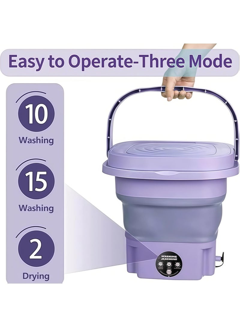Portable mini folding underwear washing machine, automatic drum-type household folding underwear washing machine, baby clothes washing machine, suitable for travel, camping, apartment and dormitory use. - Image 4