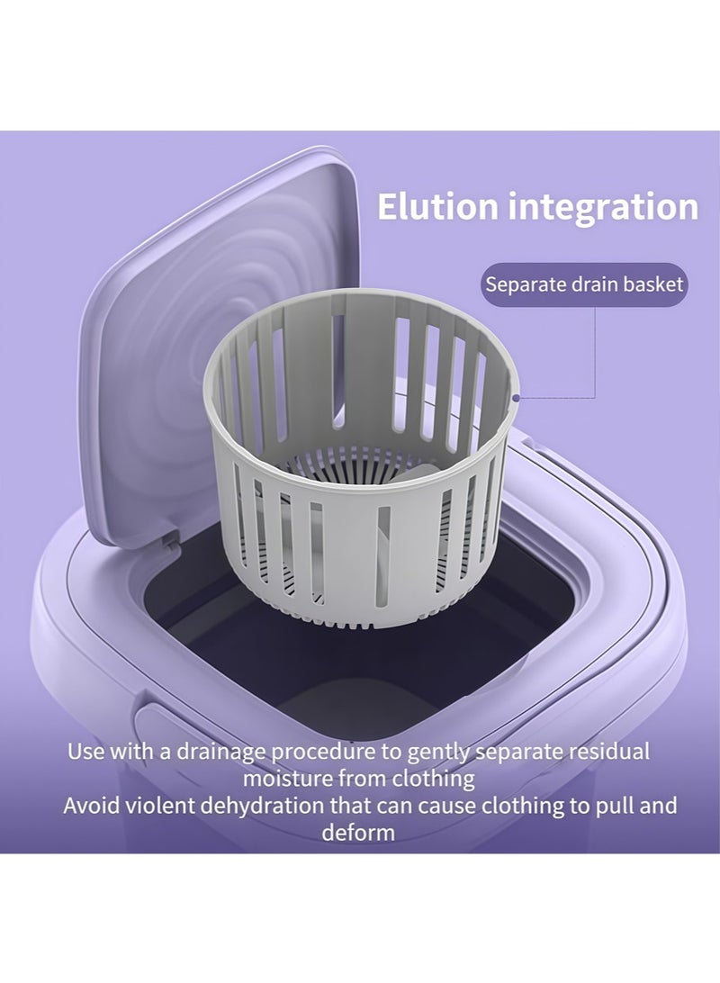 Portable mini folding underwear washing machine, automatic drum-type household folding underwear washing machine, baby clothes washing machine, suitable for travel, camping, apartment and dormitory use. - Image 5