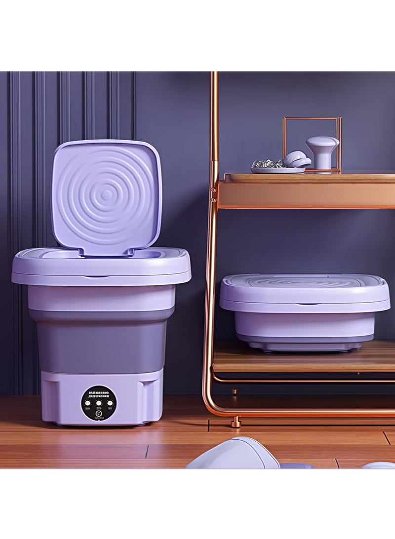 Portable mini folding underwear washing machine, automatic drum-type household folding underwear washing machine, baby clothes washing machine, suitable for travel, camping, apartment and dormitory use. - Image 1