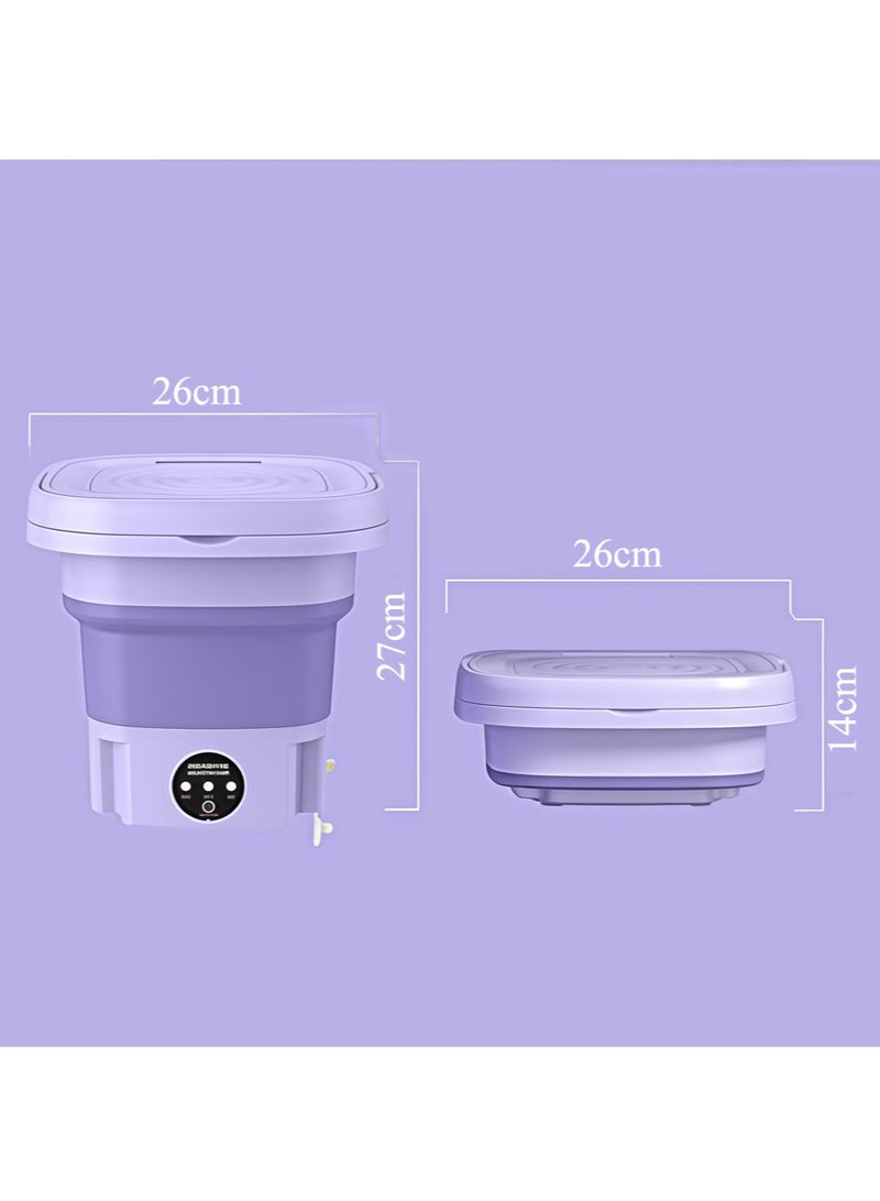 Portable mini folding underwear washing machine, automatic drum-type household folding underwear washing machine, baby clothes washing machine, suitable for travel, camping, apartment and dormitory use. - Image 3