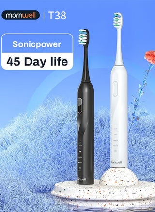 Electric Toothbrush for Adults, Battery Toothbrush with Smart Timer, Sonic Toothbrush with 4 Smart Massage, Rechargeable Toothbrushes, Power Toothbrushes with 8 Dupont Brush Heads - Black - pzsku/Z49635689CBA3AB1E1C69Z/45/1747032525/5ad2e740-20dc-4c39-9fa0-fc481656d0b4