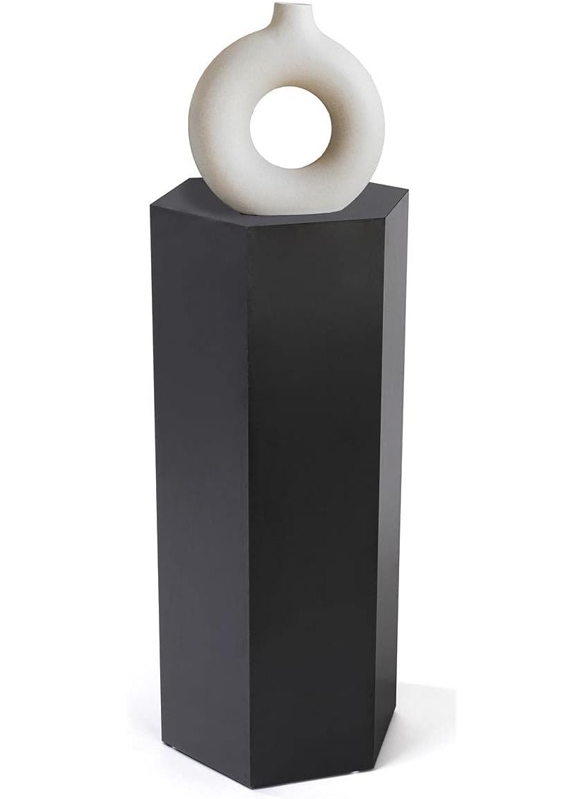 Displays2go Displays2go Hexagon Riser Pedestal Laminate 30inch Tall  Black SMHEXPD30BLK  - Image 2