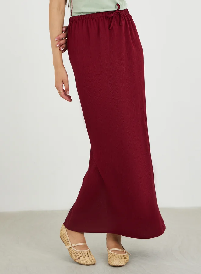 Take Two Take Two Textured Shift Maxi Skirt